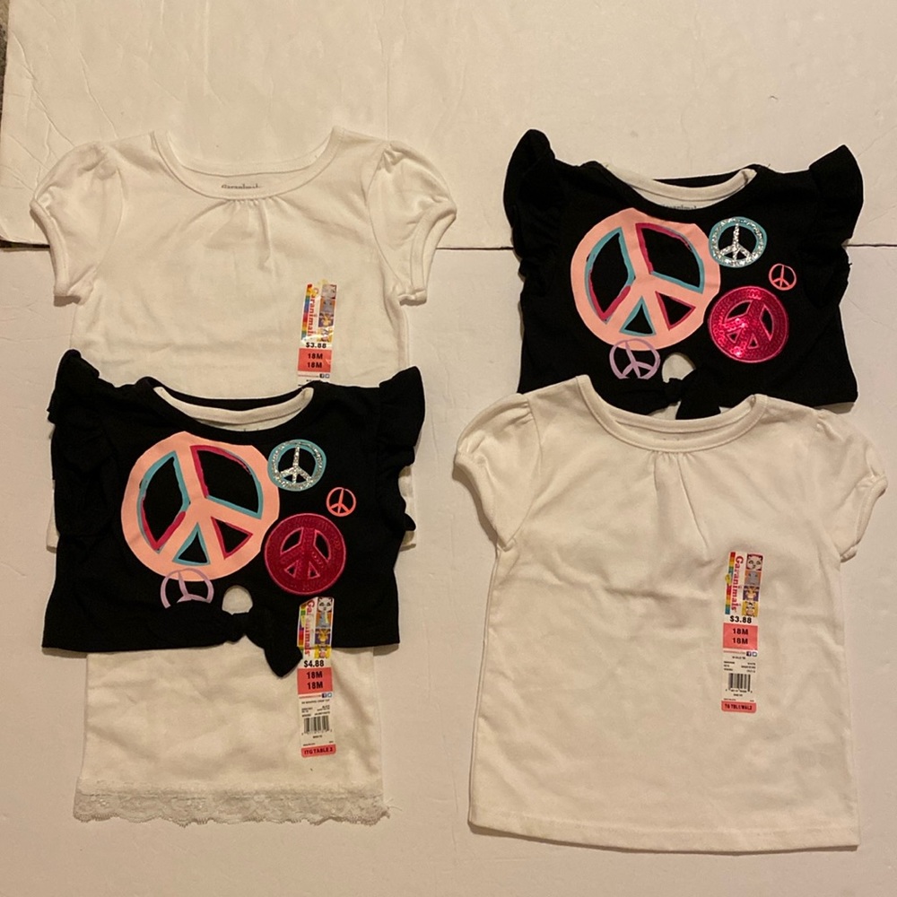 Twin girls summer shirts 18 months